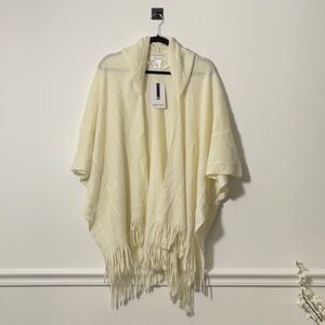 Nine West Cream Fringe Wrap